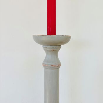 Hand Painted Extra Large Vintage Pillar Candle Holder, 5 of 6