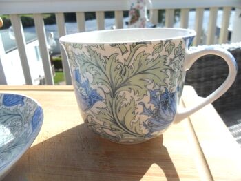 Large Cup And Saucer In William Morris Anemone Design, 9 of 12