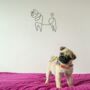 Pug Minimalist Wire Wall Art, thumbnail 1 of 2