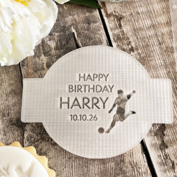 Personalised Football Cupcake Embosser For Birthdays, 5 of 7
