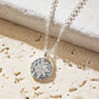 Small Hammered Cubic Zirconia Star Pendant, thumbnail 3 of 5