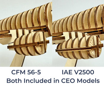 Airbus A320 Ceo Winglet Model Plane Personalised Wooden Kit, 10 of 12