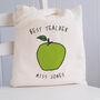 Personalised Apple Teacher Bag, thumbnail 2 of 3