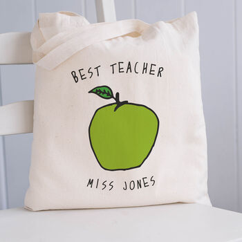 Personalised Apple Teacher Bag, 2 of 3