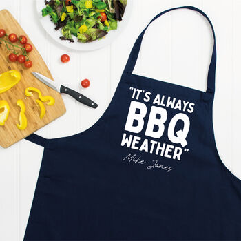 BBQ Weather Personalised Apron, 2 of 4