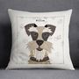 Schnauzer Personalised Dog Cushion Cover, thumbnail 1 of 6