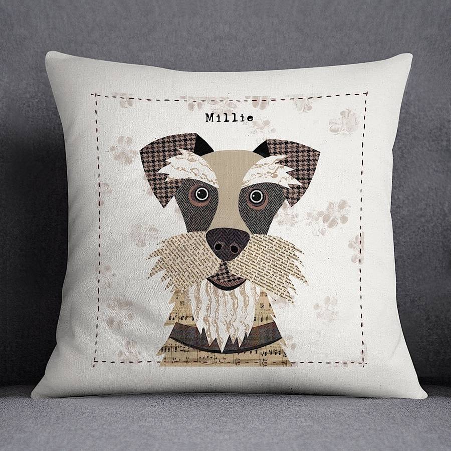 Schnauzer Personalised Dog Cushion Cover, 1 of 6