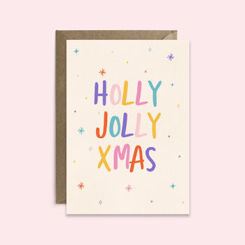 Holly Jolly Christmas Card | Festive | Holiday, 3 of 3