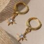Delicate Celeste Star Charm Earrings, thumbnail 1 of 3
