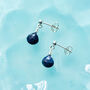 Sapphire Drop Stud Earrings Second Light Collection, thumbnail 4 of 4