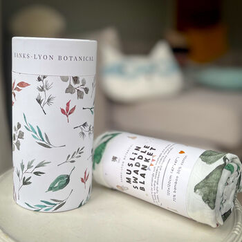 Bamboo Baby Swaddle Blanket, Botanical Print, 2 of 9