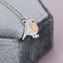 Robin Bird Pendant Necklace In Sterling Silver, thumbnail 5 of 12