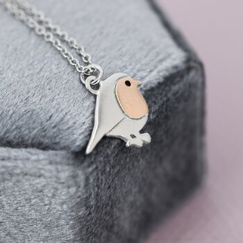 Robin Bird Pendant Necklace In Sterling Silver, 5 of 12