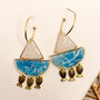 Sailing Boat, Resin And Clay Statement Earrings, thumbnail 3 of 11