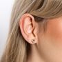Gold Plated Sterling Silver June Birthstone Stud Earrings, thumbnail 1 of 6