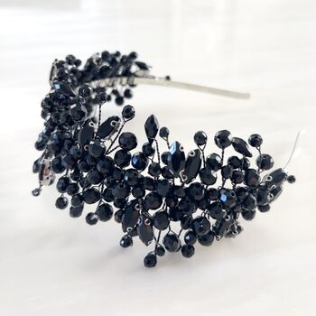 Black Bridal And Occasion Headpiece, 5 of 6
