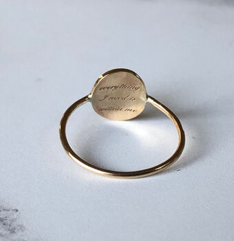 Engraved Hidden Positive Affirmation Ring, 6 of 6