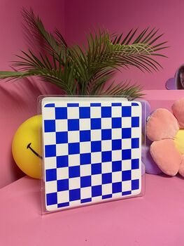 Checkerboard Vinyl Lp Record Holder, 3 of 7