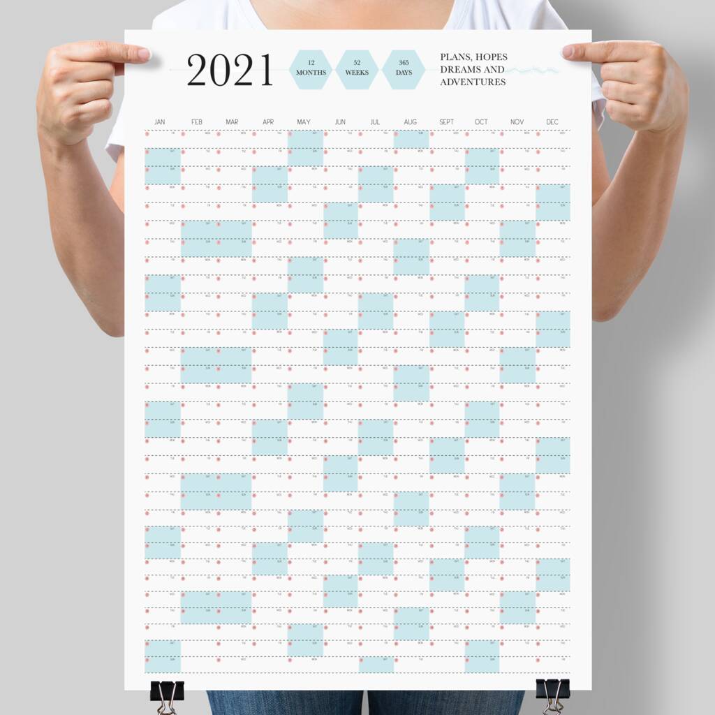 2021 Personal Calendar Wall Planner By Jack And Jess ...