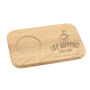 Coffee Lovers Personalised Wooden Drink And Biscuit Board, thumbnail 2 of 4