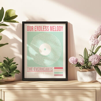 Personalised Poster Song Lyrics Print, 2 of 5
