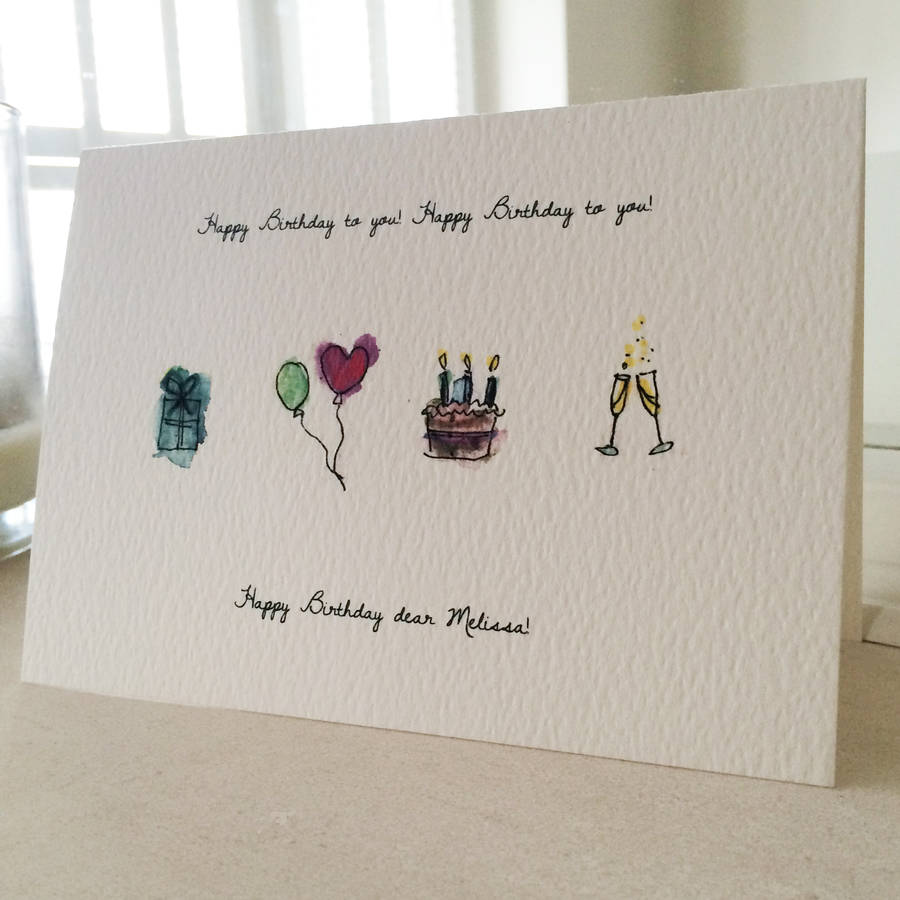 Personalised Hand Drawn Birthday Card By Homemade House