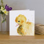 Inky Duckling Blank Greeting Card, thumbnail 1 of 4