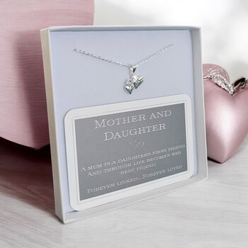 Mother And Daughter Linked Hearts Sterling Silver Necklace, 2 of 6