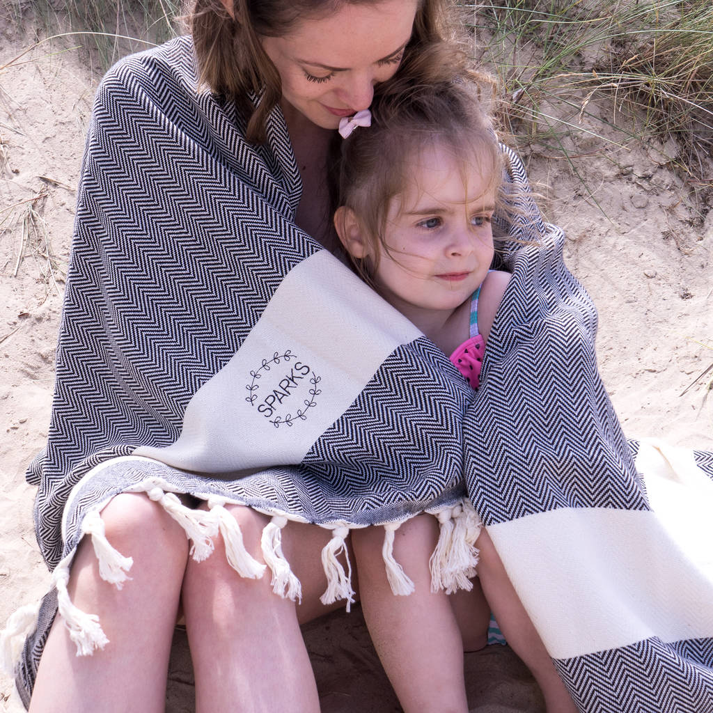 Personalised Geometric Our Family Hammam Towel, 1 of 10