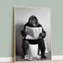 Gorilla On Toilet Funny Picture, thumbnail 3 of 4