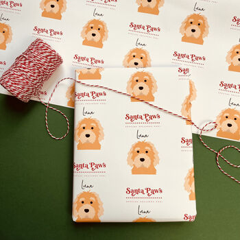 Personalised Santa Paws, Christmas Dog Wrapping Paper, 11 of 12