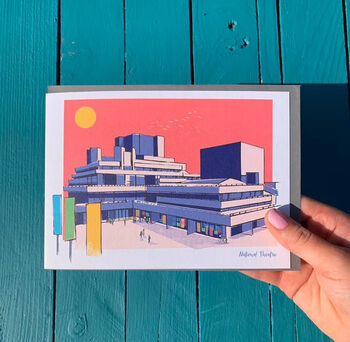 Iconic London National Theatre Card, 2 of 3