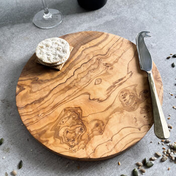 Round Olive Wood Cheese / Chopping Board, 2 of 5