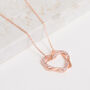 Crystal Encrusted Double Heart Pendant Necklace, thumbnail 9 of 9