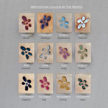 Floral Birthstone Colour Ceramic Handmade Plant Pot, 7 of 9