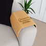 Personalised Wooden Flexible Sofa Tray Tea And Biscuits, thumbnail 2 of 3