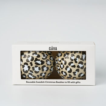 Duo Of Baubles In Swedish Design Filled With Swedish Chocolate, 9 of 12