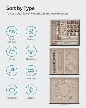 Multi Layer Jewellery Organiser Box Case With Drawers, 5 of 8