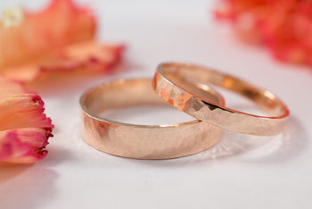 Wedding Bands In 9ct Rose Recycled Gold, 4 of 8