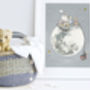 Personalised Picnic On The Moon Children's Art Print, thumbnail 3 of 8