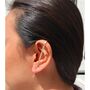 Sterling Silver Hammered Bar Ear Cuff Earrings, thumbnail 1 of 3