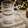 Luxury Ribbed Glass Christmas Mugs, thumbnail 4 of 6