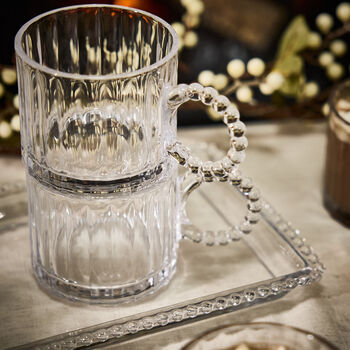 Luxury Ribbed Glass Christmas Mugs, 4 of 6