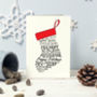 Traditional Typographic Christmas Cards Pack, thumbnail 6 of 8