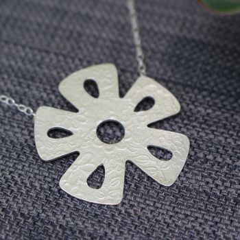 Sterling Silver Watercolour Daisy Necklace, 2 of 3