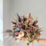 Hydrangea Pastel Bouquet With Eucalyptus Bark Sticks And Protea, thumbnail 6 of 7