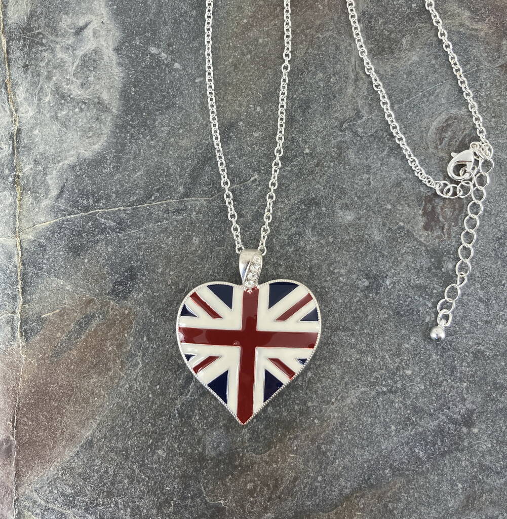 British Union Jack Heart Necklace By ATLondonJewels ...