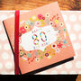 Floral 80th Birthday Card, thumbnail 3 of 4