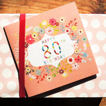 Floral 80th Birthday Card, 3 of 4
