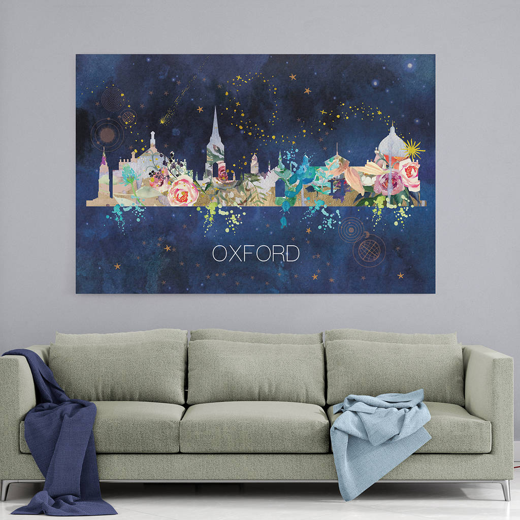 Oxford Cityscape Fine Art Skyline By Natalie Ryan Design